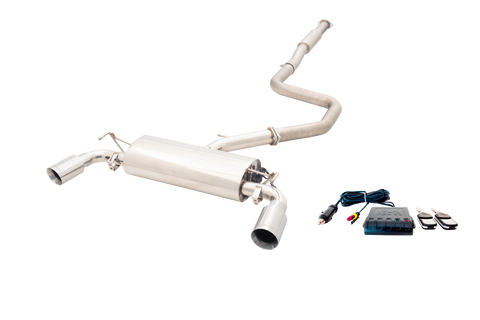 Xforce NON – POLISHED STAINLESS STEEL 3″ CAT-BACK EXHAUST SYSTEM WITH VAREX MUFFLER AND TIPS