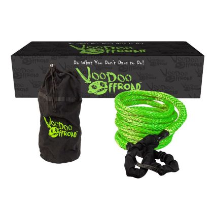 Voodoo Offroad 2.0 Santeria Series 7/8in x 30 ft Kinetic Recovery Rope with Rope Bag - Green