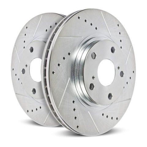 Power Stop Front Evolution Drilled & Slotted Rotors - Pair